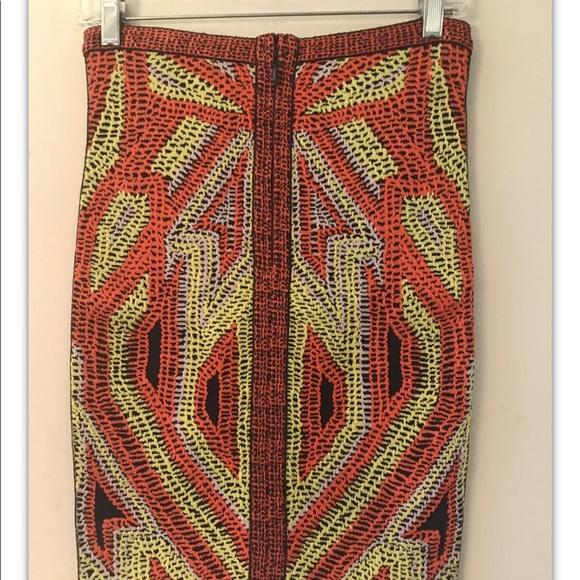 HERVE LEGER OLA JACQUARD SKIRT - M  PRINTED - Picture 5 of 9